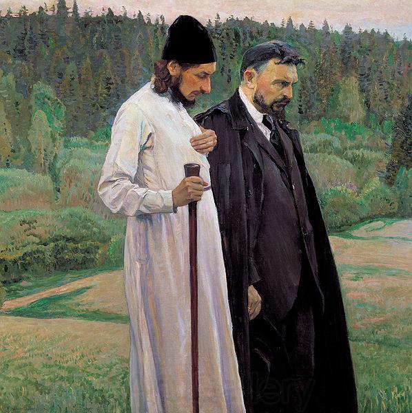 Mikhail Nesterov Philosophers Norge oil painting art